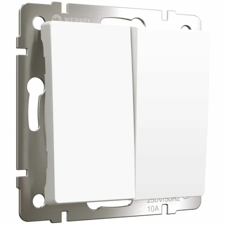 Выключатель Werkel двухклавишный (белый матовый) W1120061