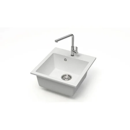 Мойка иск. камень белая матовая 500x500x175мм 42/G31 (Agata)