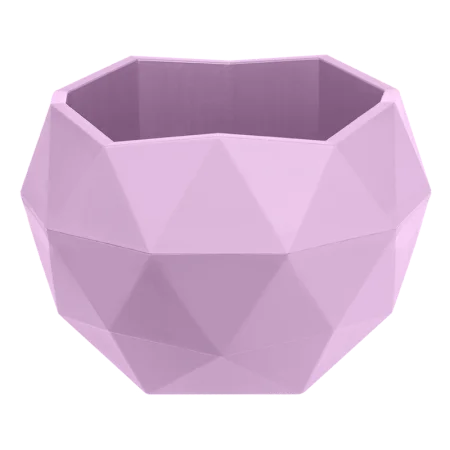 Кашпо д/цветов пласт. "Топаз" 0,45л лаванда КШ-9119 (La Decoro) *1