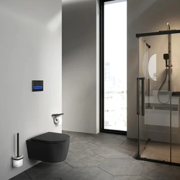 Унитаз подвесной Am.Pm Func FlashClean C8F1700MBSC сиденье микролифт, черный матовый