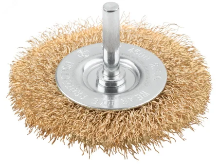 Щетка для дрели 0,3х75мм латун. витая проволока, плоская, блистер Cutop Profi 82-916 *1
