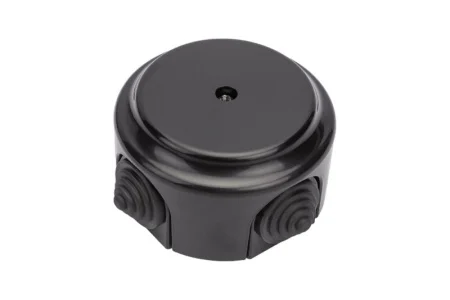 Монтажная коробка Ø94, ОУ с сальниками "Ретро" КМ-449 черный (Bylectrica) *1