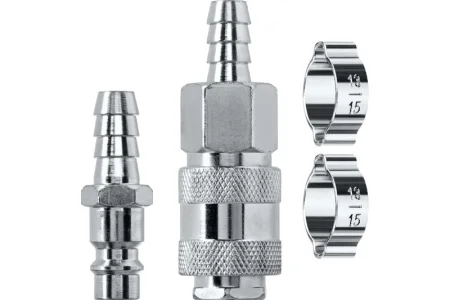 Набор KRAFTOOL  (штуцер "елочка", 10 мм - рапид муфта) + (рапид штуцер-штуцер "елочка", 10 мм) + (об