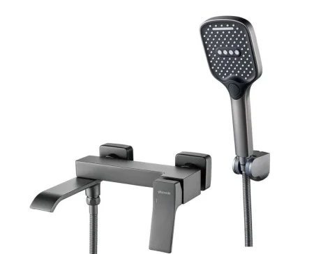 Смеситель для ванны Shevanik S4002T оружейная сталь