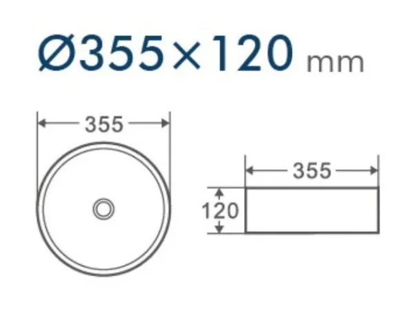 Раковина накладная D&K Matrix DT1391508 355х355х120мм белый матовый