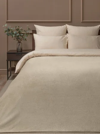 Плед Texrepublic 200х220см фланель бежевый TF FNP BE10 2022 93533 *1