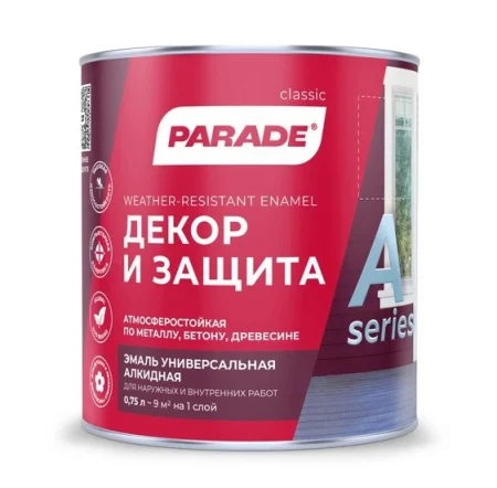 Эмаль PARADE А1 Декор и Защита база А матовая 0,75л