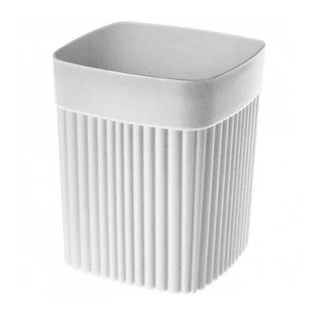 СТАКАН ДЛЯ ВАННОЙ КОМНАТЫ "VELVET" 90х90х110 ММ, 0,65Л (Светло-серый флэк)