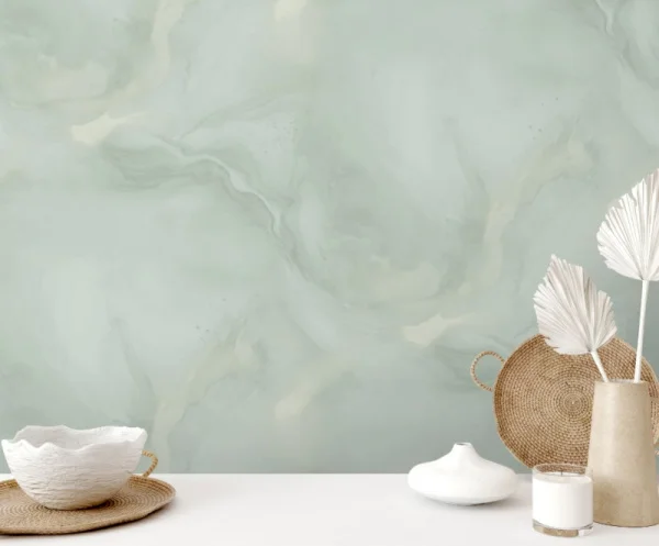 Обои компакт-винил Yalta 287323 1,06х10м мрамор светло-зеленые