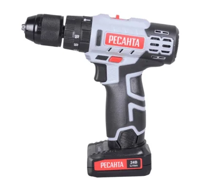 Дрель-шуруповерт аккумуляторная ударная Ресанта ДА-24-2ЛК-У 75/14/8