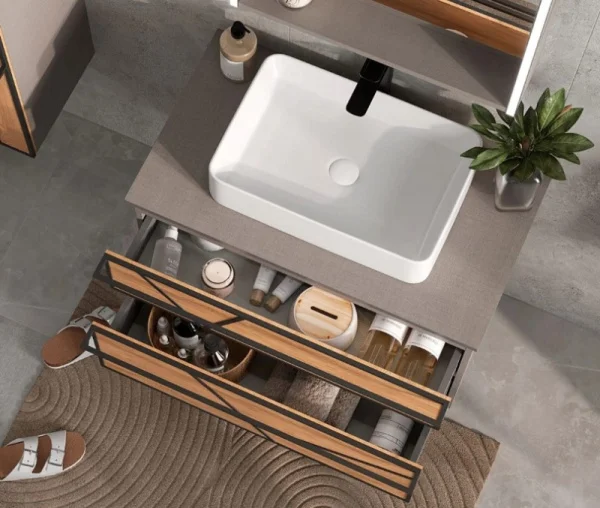 Тумба подвесная EQUIL Ferro 80.2Y tpFERRO80.2Y-11 с раковиной керамическая 78531