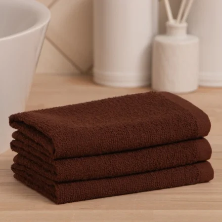 Салфетка махровая Экономь и Я 30х30см шоколадная 100% хлопок 350гр/м2 9273016