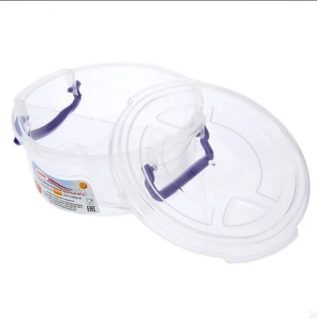 Контейнер пищевой круглый (прозрачн) №2 600мл Д-135мм В-55мм РП-152