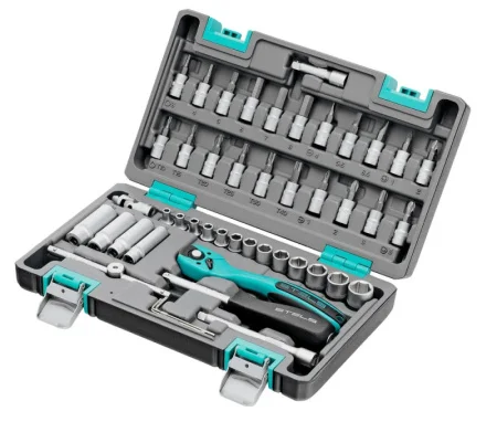 Набор инструментов 47 предм. 1/4", Cr-V, S2, усиленный кейс Stels 14099 *1