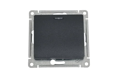 Переключатель проходной 1-кл СП  Glossa  10А IP20 (сх. 6а) 10AX с подсветкой механизм антрацит Syste
