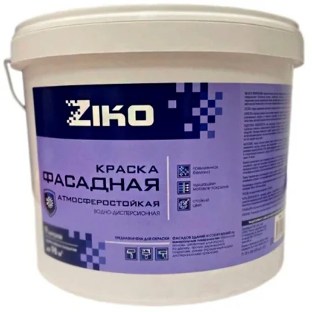 Краска фасадная морозостойкая база С 9л/12,4кг ZIKO