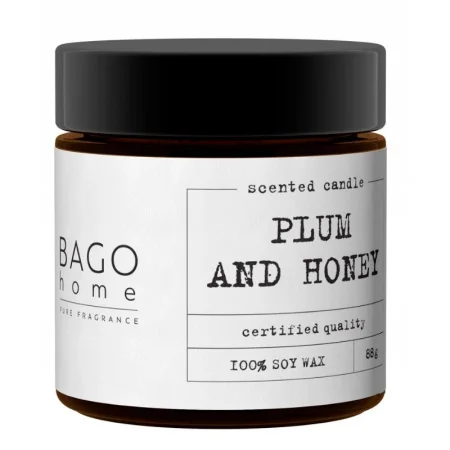 Свеча ароматическая в стекле 88гр Слива и мед BHP0240 BAGO home *1