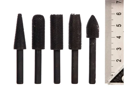 Набор шарошек стальных по металлу хвостовик 6мм уп-5шт Fit 36475 *1