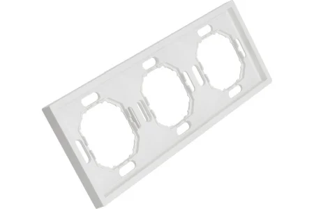 Рамка 3-м "Эмили" белый фарфор soft touch PFR00-5003-01 Stekker *1