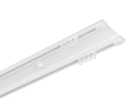 Карниз алюминиевый D-6 Премиум (A) 2-х рядный, 3,0м, Белый