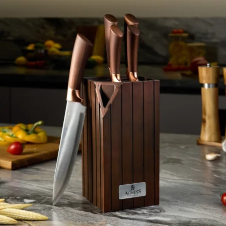 Набор Ножей Agness  На Пластиковой Подставке, 6 Предметов