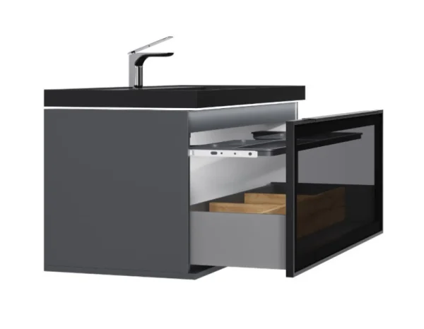 Тумба подвесная Notte 100 Not.01.100/P/A/JR 994х447х430мм антрацит