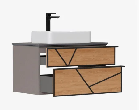 Тумба подвесная EQUIL Ferro 80.2Y tpFERRO80.2Y-11 с раковиной керамическая 78531