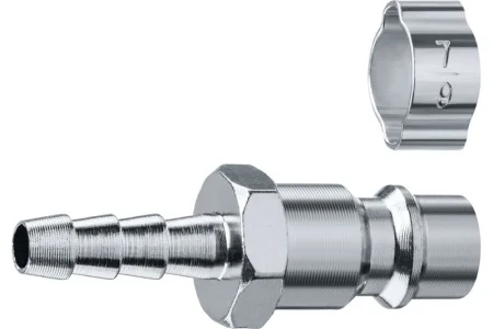 Набор ЗУБР Профессионал штуцер "елочка", 6 мм - рапид штуцер, переходник с обжимным хомутом 64918-06