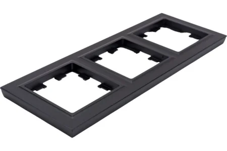 Рамка 3-м "Brite" РУ-3-БрЧ черный IEK BR-M32-K02