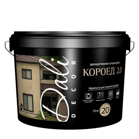 Декоративная штукатурка DALI-decor Короед 2.0, ведро 15 кг