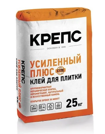 Клей для плитки Крепс Усиленный плюс 25кг *1/56 (С1ТЕ)