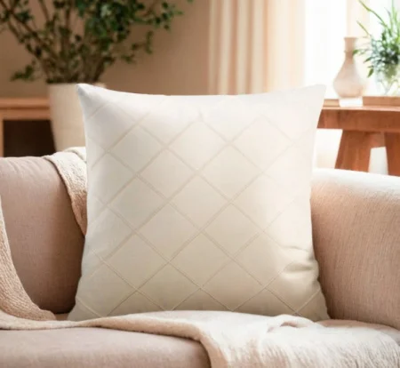 Наволочка декоративная Этель Соло 43х43см молочный 100% п/э 9714601