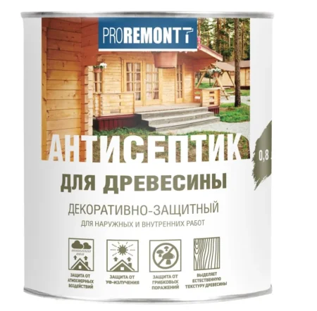 Антисептик деревозащитное средство тик Proremontt 0,8л. (0006570) *1/6
