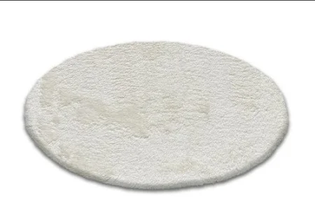 Коврик плюшевый SHAHINTEX D-99см круг молочный 01 S *1