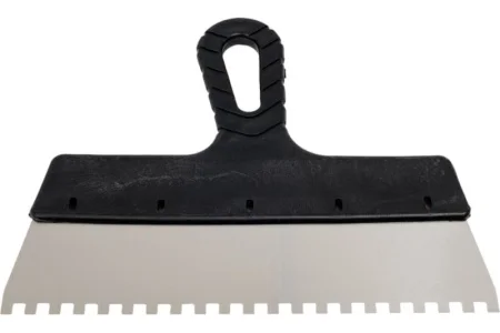 STAYER  PROFlat, 250 мм, зуб 6 х 6 мм, пластиковая ручка, зубчатый, нержавеющий фасадный шпатель, Pr