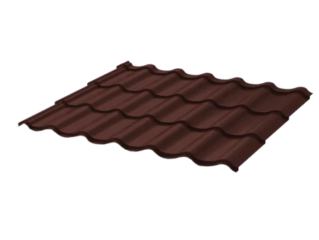 Металлочерепица (профиль М4 2 стандарт) ПЭ 1180х2500 0,45 RAL8017 шоколад
