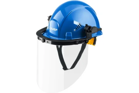 ЗУБР  ЗАСЛОН, экран 220 х 385 мм, поликарбон 2 мм, защитный лицевой щиток для крепления на каске, Пр