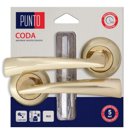 Ручка раздельная Punto LM/A R.TL54.CODA/HD SG/GP-4 матовое золото/золото