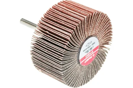 Круг шлифовальный лепестковый d 60x30мм, P180, на шпильке d 6мм Зубр Профессионал 36602-180 *1