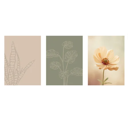 Набор постеров настенных "Нежность" 3шт бежевый Д300 В400 Sof-06 *1