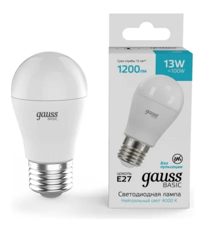 Лампа светодиодная Е27 13Вт 4000K Gauss