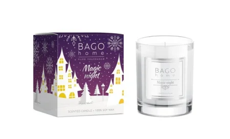 Свеча ароматическая Волшебная ночь в стекле 132г BNY0304 BAGO home *1