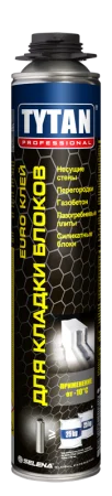 Клей-пена Tytan Professional Euro Gun для кладки блоков 870 мл 