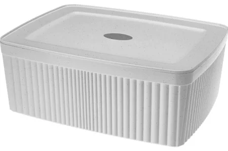 Лоток С Крышкой "Velvet", 295Х225Х110 Мм, 6,55Л (Светло-Серый Флэк)