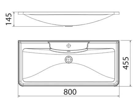 Раковина Florentina Аллегро 80 10.020.00800.001 белая