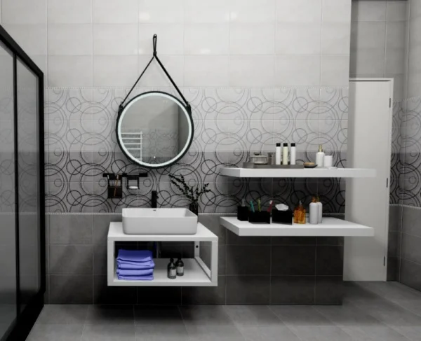 Плитка облицовочная Керамин Урбан 2Д 275х400х7,5мм (1уп=1,65м2 (15шт) 1п=59,4м2) серая