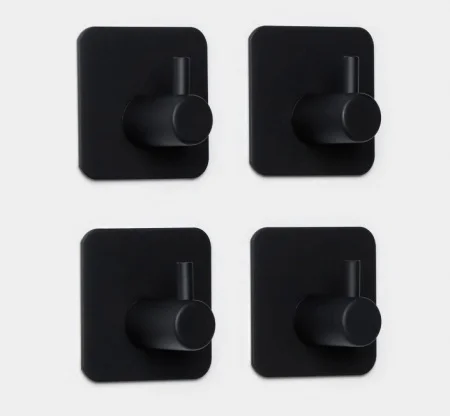 Набор крючков (упак 4 шт) сталь, черный 9382075 (Stölz) *1