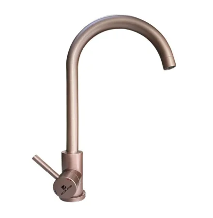 Смеситель д/кухни одноруч. "Marismas" с высоким изливом розовое золото 14412-GOTA (Gota Rocio) *1