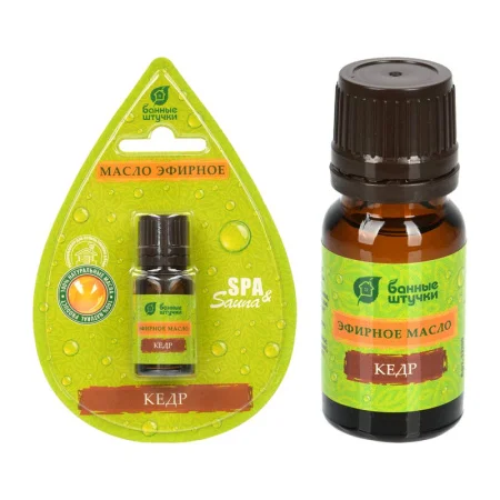 Эфирное масло "Кедр" 10 мл в блистере в форме капли "Банные штучки" 32209 *1/20