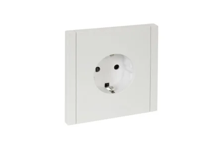 Розетка 1-м СП "Forte&Plano" FP215 16А с заземл. защ. шторки винт. крепл. белый IEK FP-R14-16-K01